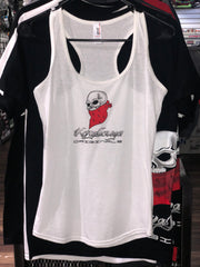 Classic Logo White Racerback Tank (Smaller Logo)