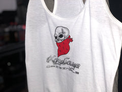 Classic Logo White Racerback Tank (Smaller Logo)